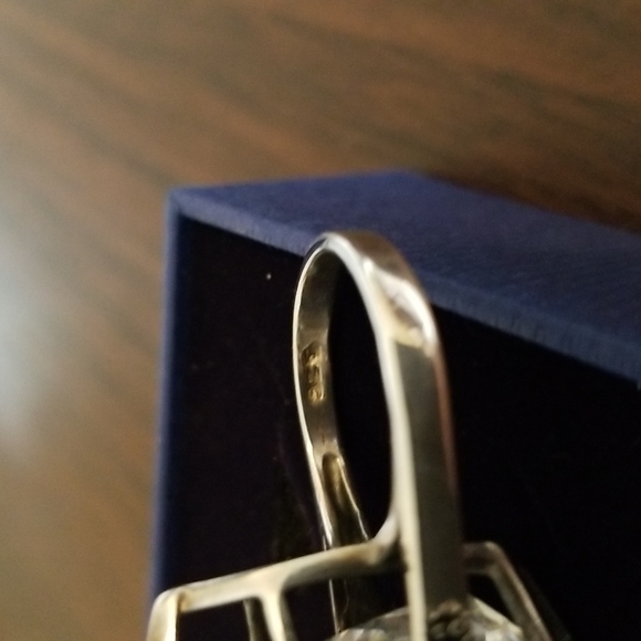 Ring CZ silver and hematite ring - Picture 8 of 10